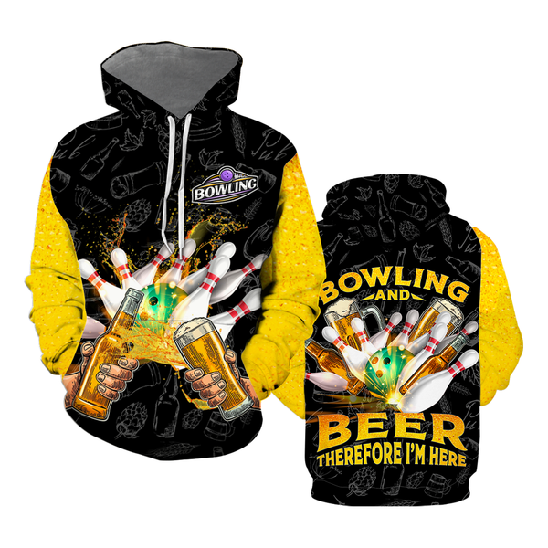 Bowling And Beer Hoodie For Men & Women