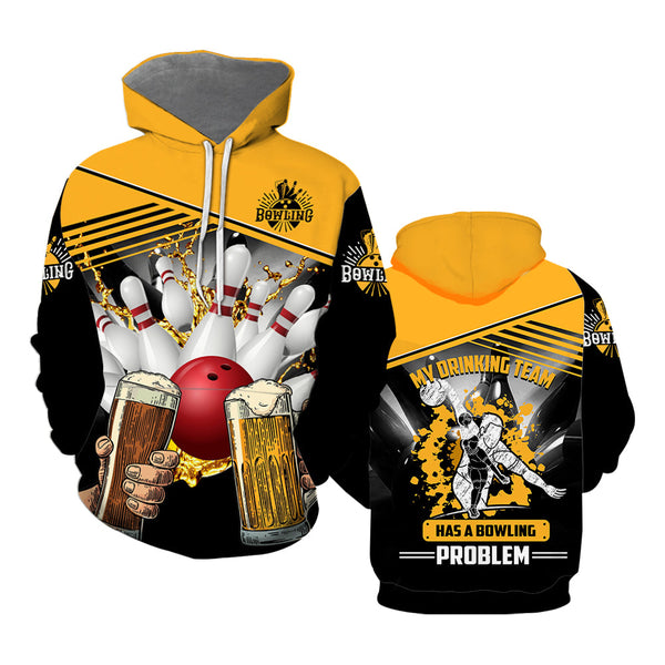 Bowling And Beer Lover Hoodie For Men & Women