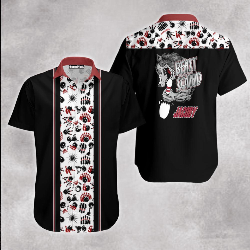 Bowling Beast Squad Custom Name Hawaiian Shirt For Men & Women