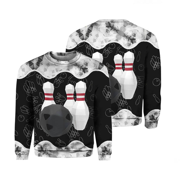 Bowling Crewneck Sweatshirt For Men & Women