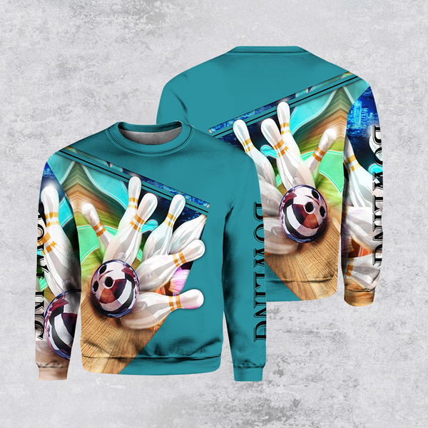 Bowling Crewneck Sweatshirt For Men & Women