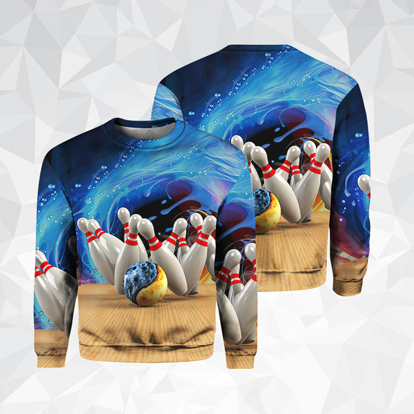 Bowling Crewneck Sweatshirt For Men & Women