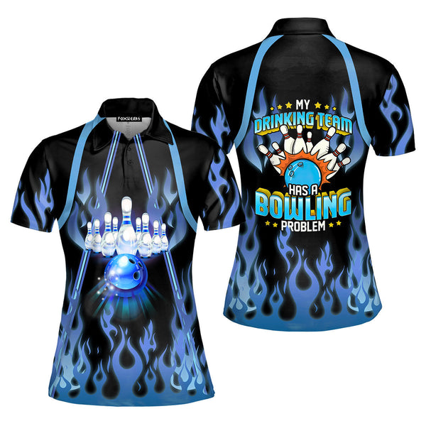 Bowling Drinking Team Polo Shirt For Women