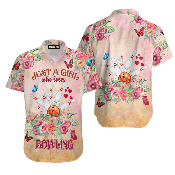 Just A Girl Who Loves Bowling Flower Pink Hawaiian Shirt For Men And Women WH1126