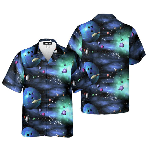Bowling Galaxy The Universe Hawaiian Shirt For Men & Women