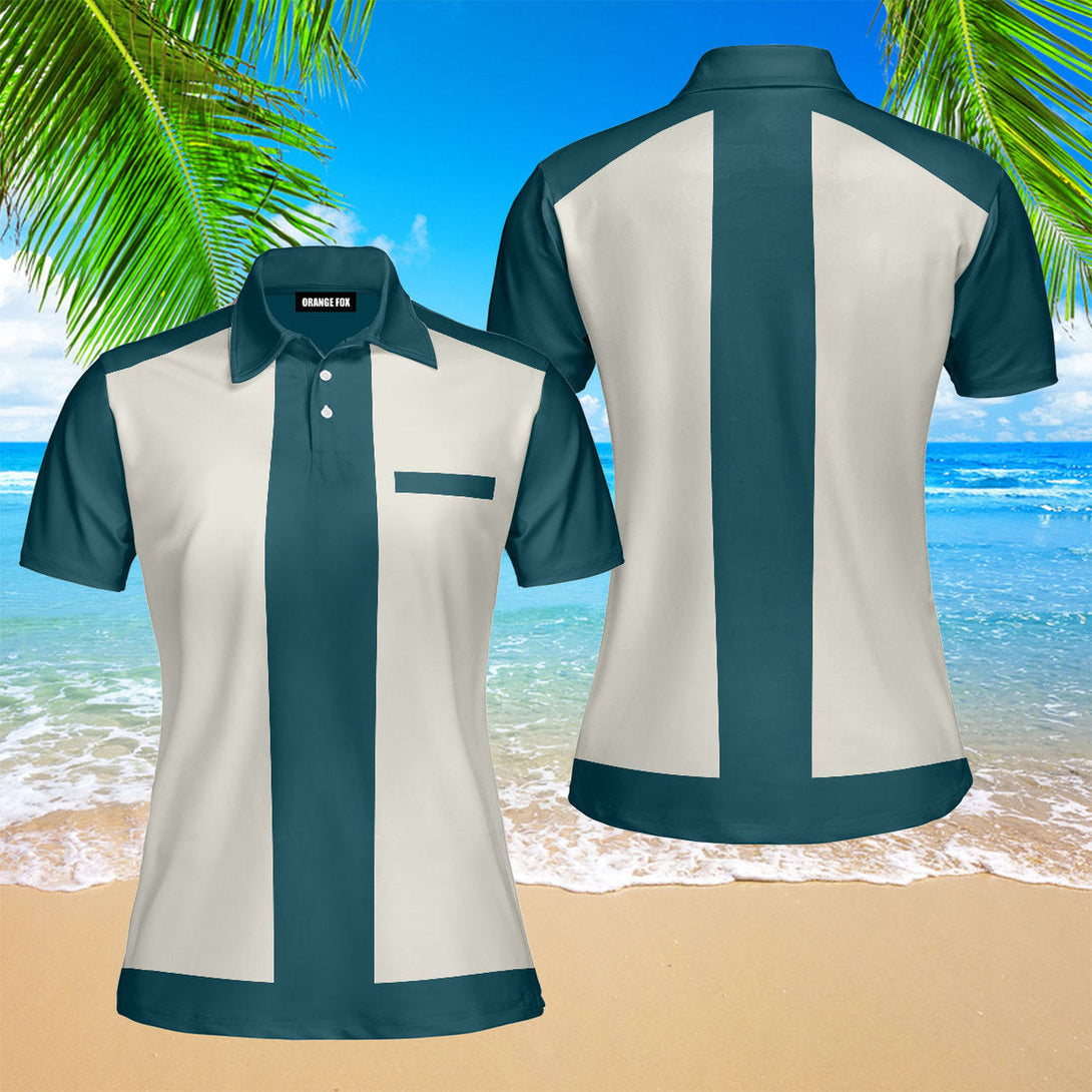 Bowling - Gift for Women, Bowling Lovers - Retro 50s Rockabilly Style Casual Polo Shirt