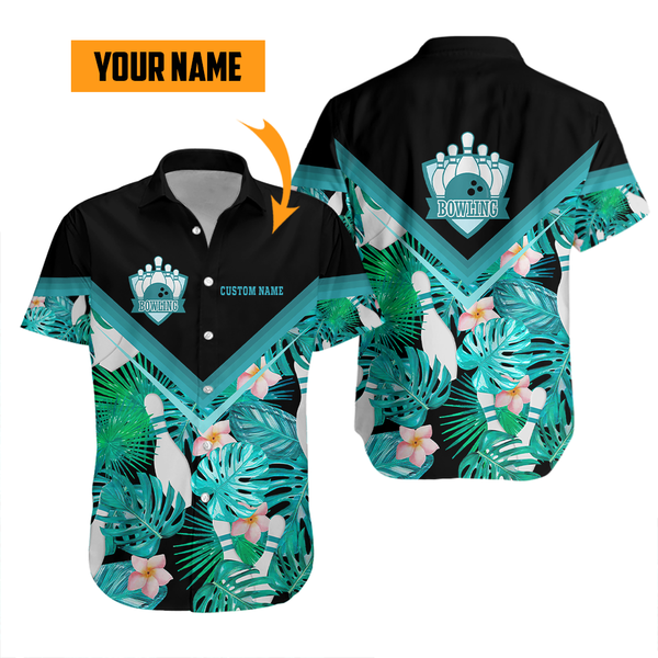 Bowling Green Tropical Flowers Custom Name Hawaiian Shirt For Men & Women