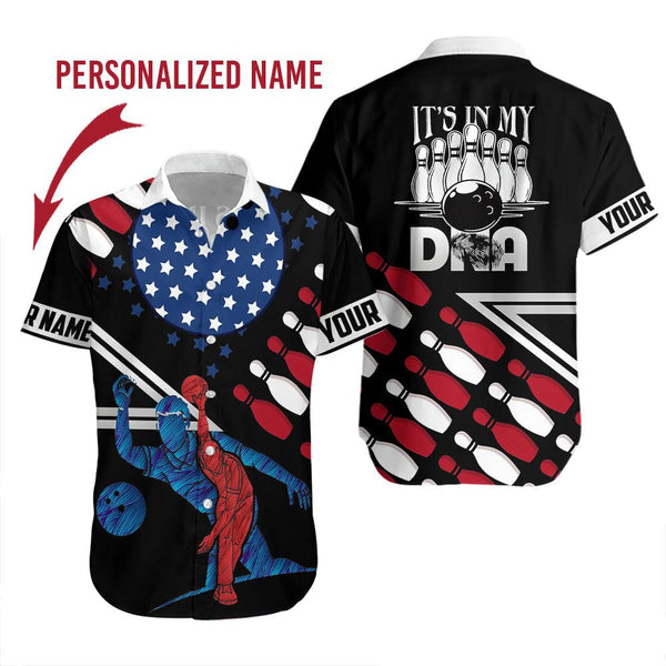 Bowling In My DNA Custom Name Hawaiian Shirt For Men & Women