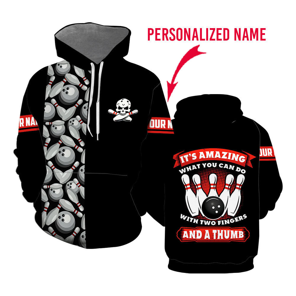 Bowling It's Amazing What You Can Do Custom Name Hoodie For Men & Women