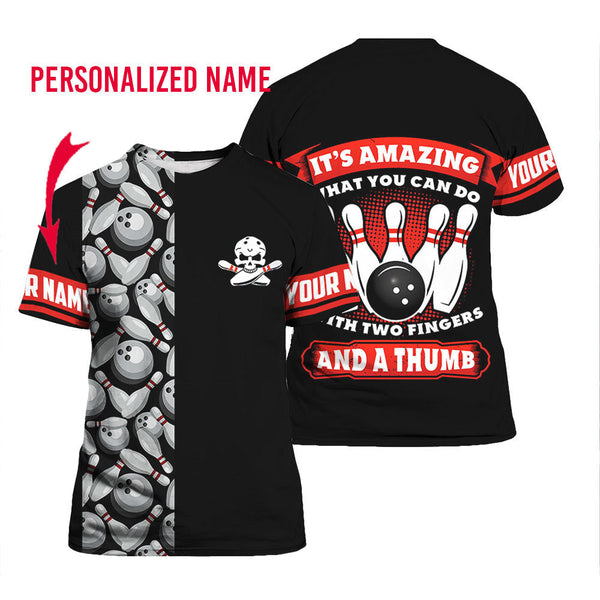 Bowling It's Amazing What You Can Do Custom Name T-Shirt For Men & Women