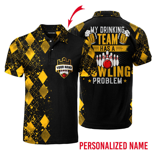 Bowling Problem Custom Name Polo Shirt For Men & Women