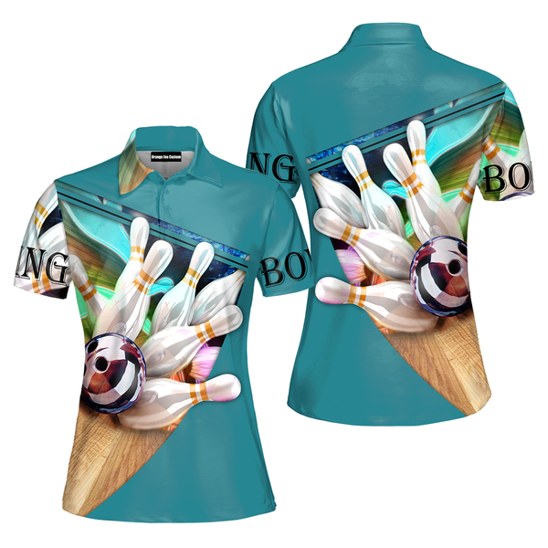 Bowling Race Polo Shirt For Women