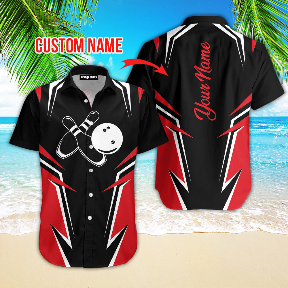 Bowling Rolling Ball Custom Name Hawaiian Shirt For Men & Women