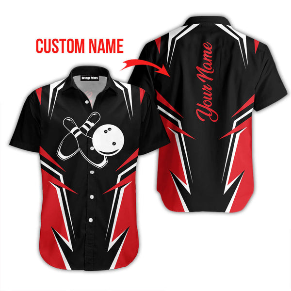 Bowling Rolling Ball Custom Name Hawaiian Shirt For Men & Women