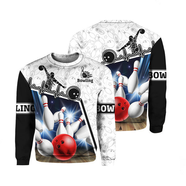 Bowling Rolling Game Crewneck Sweatshirt For Men & Women