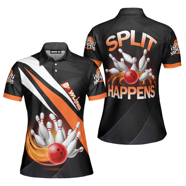 Bowling Split Happens Polo Shirt For Women