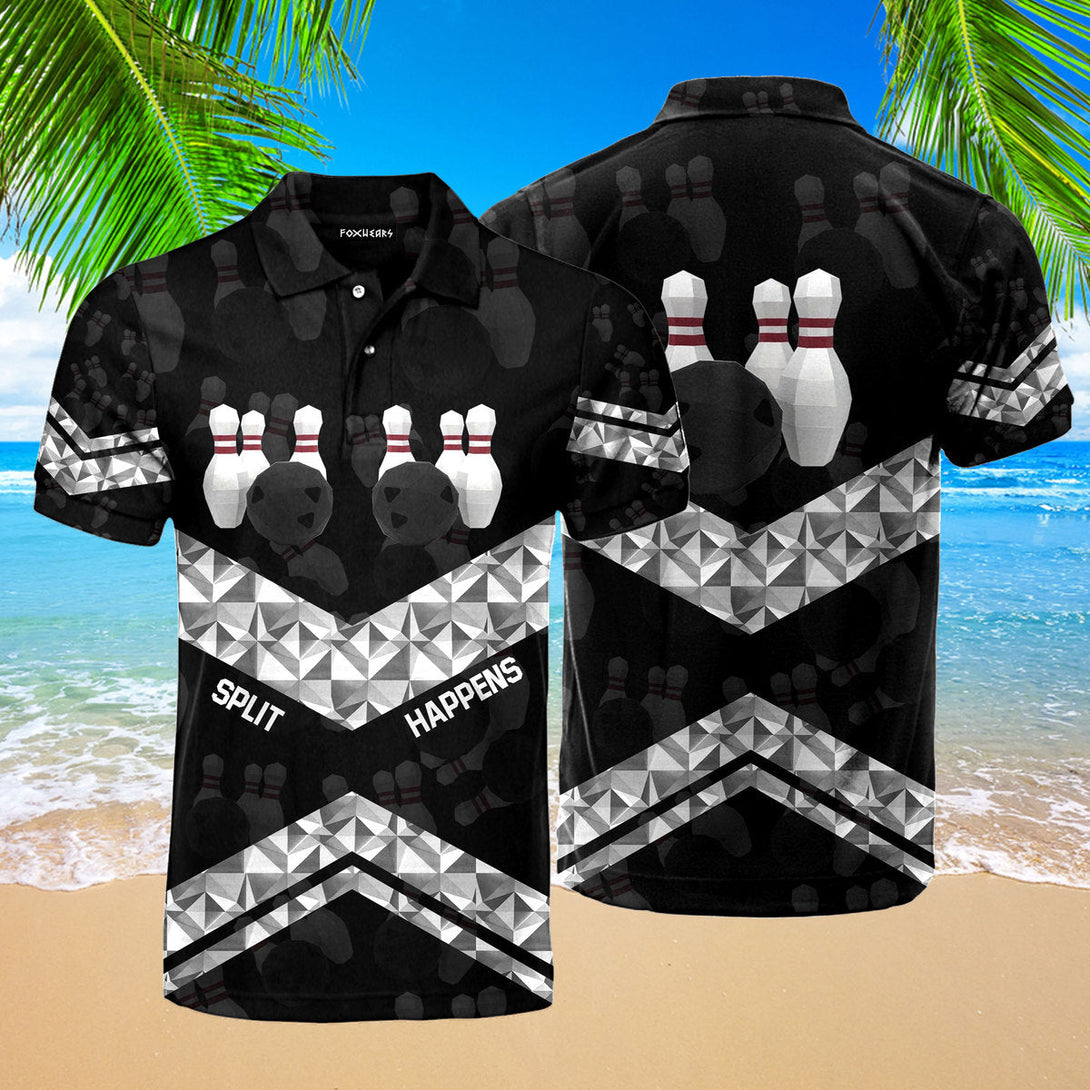 Bowling Split Happens Sport Lover Polo Shirt For Men