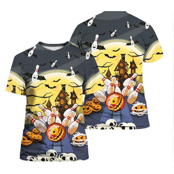 Bowling Spooky Halloween T-Shirt For Men & Women