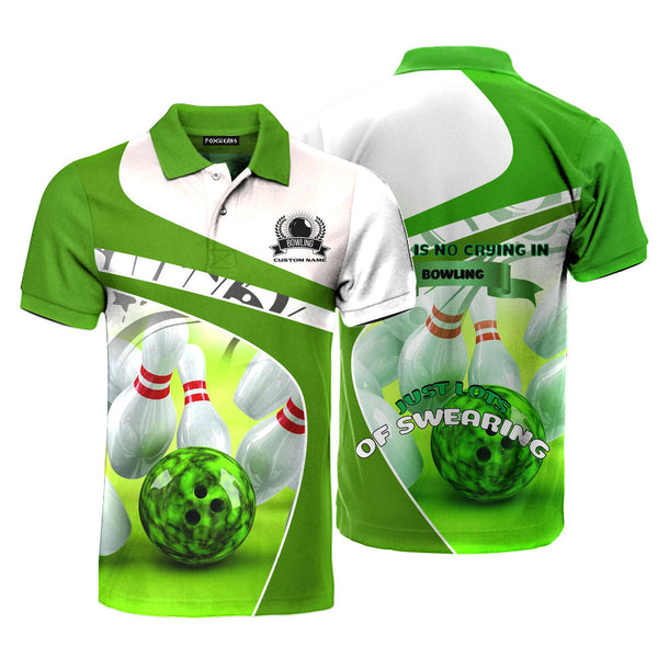 Bowling Sport There Is No Crying In Bowling Green White Polo Shirt For Men