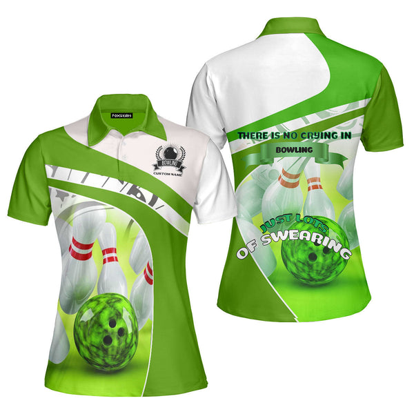 Bowling Sport There Is No Crying In Bowling Green White Polo Shirt For Women