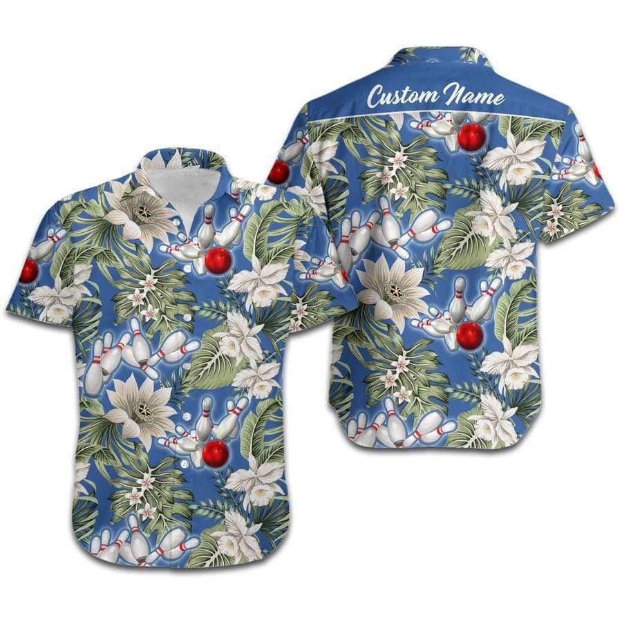 Bowling Tropical In Summer Custom Name Hawaiian Shirt For Men & Women