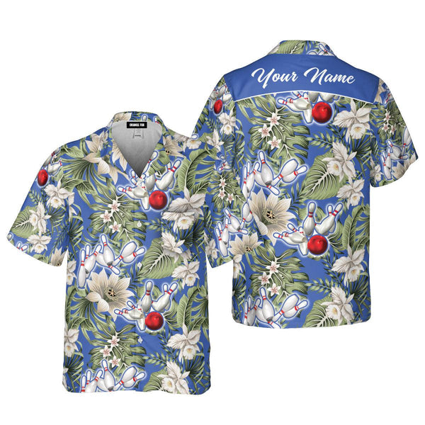 Bowling Tropical In Summer Custom Name Hawaiian Shirt For Men & Women