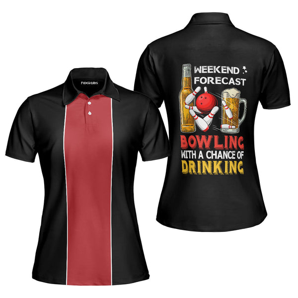 Bowling Weekend Forecast Polo Shirt For Women