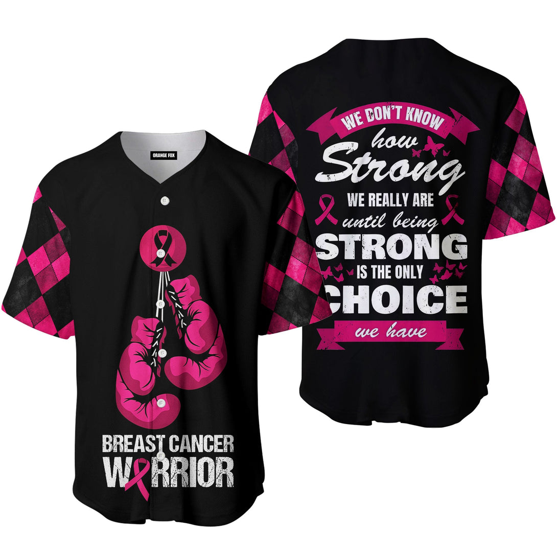 Breast Cancer Warrior - Gift for Breast Cancer Survivors, Supporters - Boxing Gloves Baseball Jersey For Men & Women