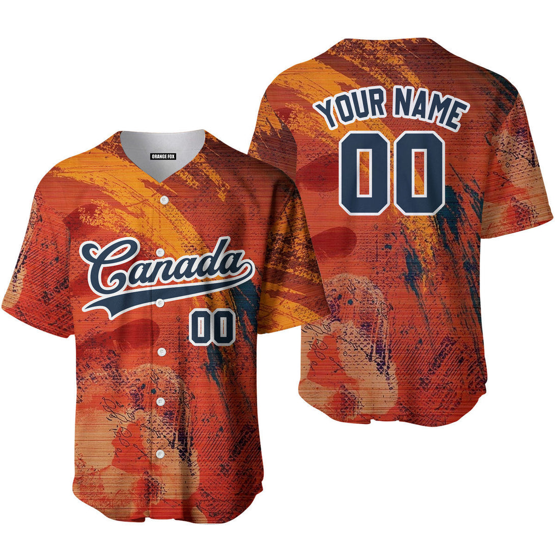 Canada Colorful Blue White Custom Name Baseball Jerseys For Men & Women