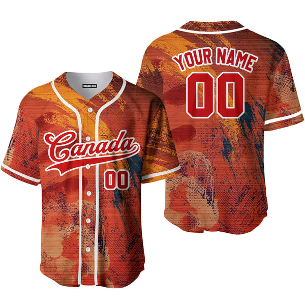 Canada Colorful Red White Custom Name Baseball Jerseys For Men & Women