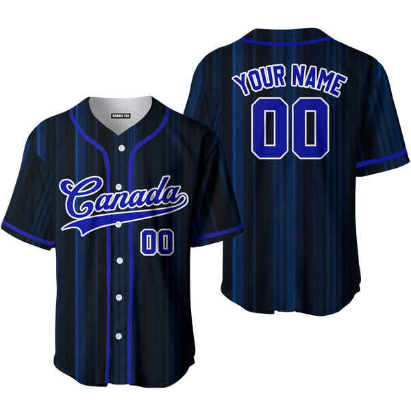 Canada Navy Blue Blue White Custom Name Baseball Jerseys For Men & Women