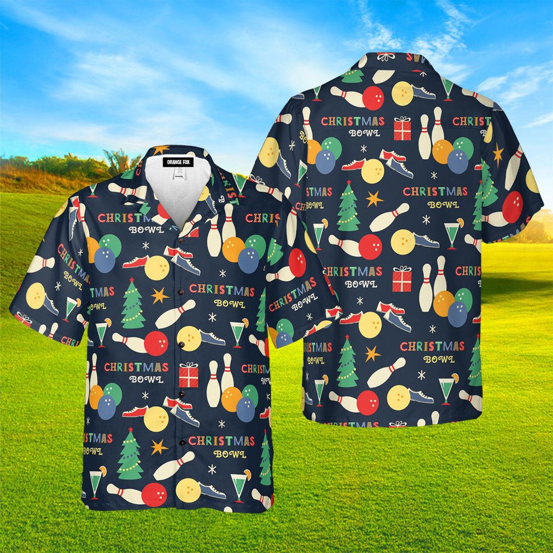 Christmas Colorful Bowling Ball Hawaiian Shirt For Men & Women