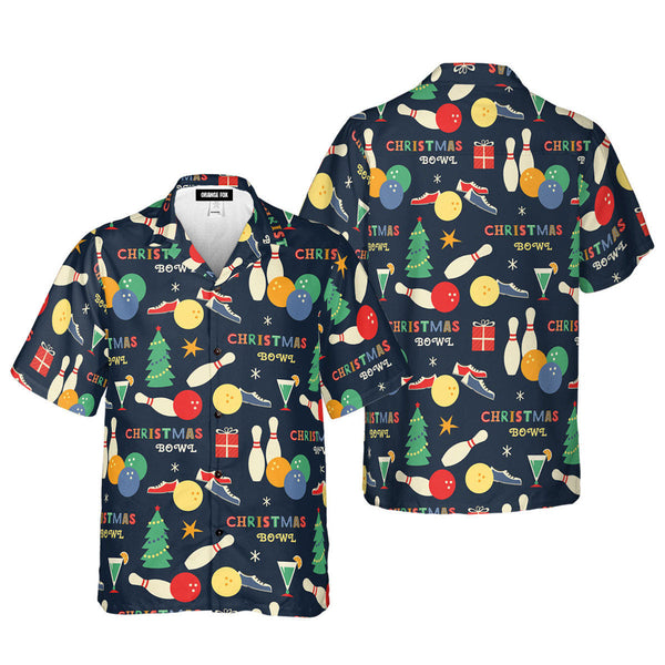Christmas Colorful Bowling Ball Hawaiian Shirt For Men & Women