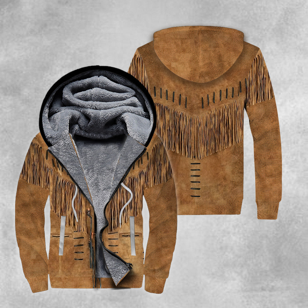 Cowboy Jacket Fleece Zip Hoodie For Men & Women