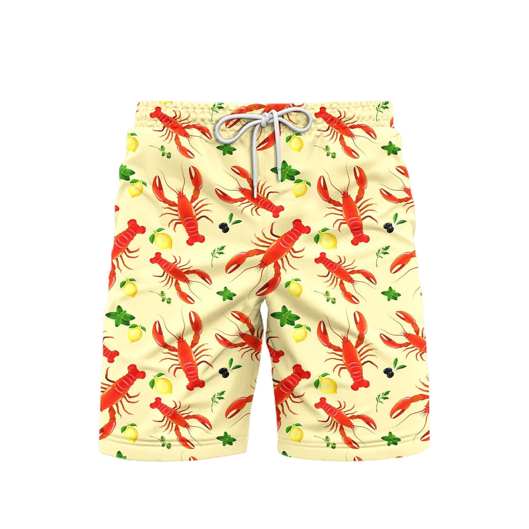Crawfish Crew Lemon Beach Shorts For Men