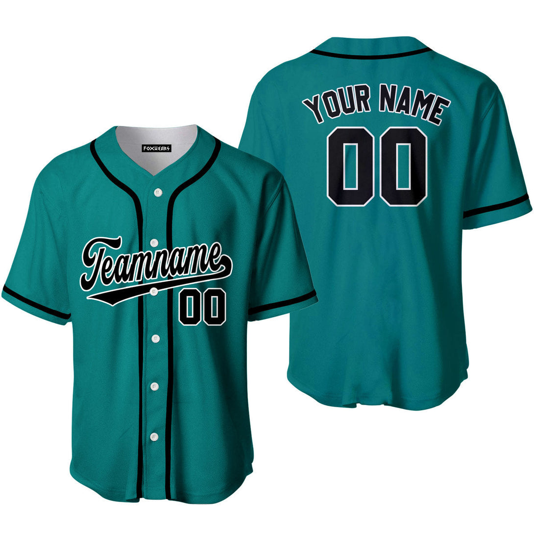 Custom Aqua Black White Custom Baseball Jerseys For Men & Women