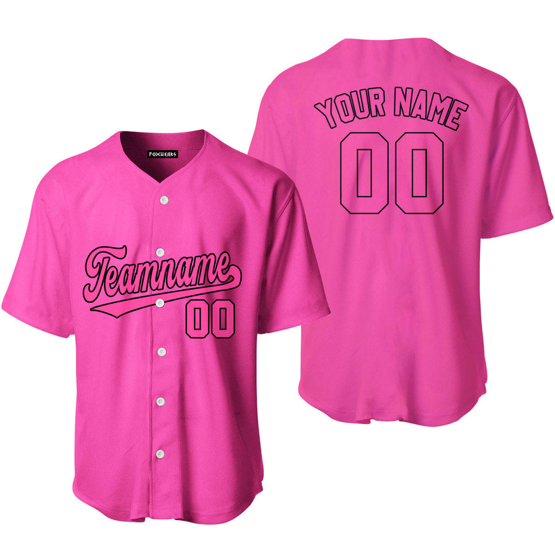 Custom Black And Pink Custom Baseball Jerseys For Men & Women