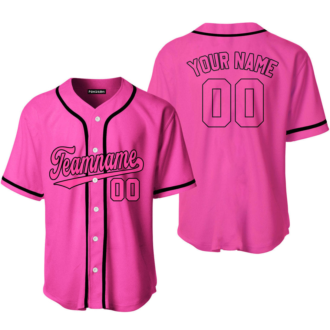 Custom Black And Pink Custom Baseball Jerseys For Men & Women