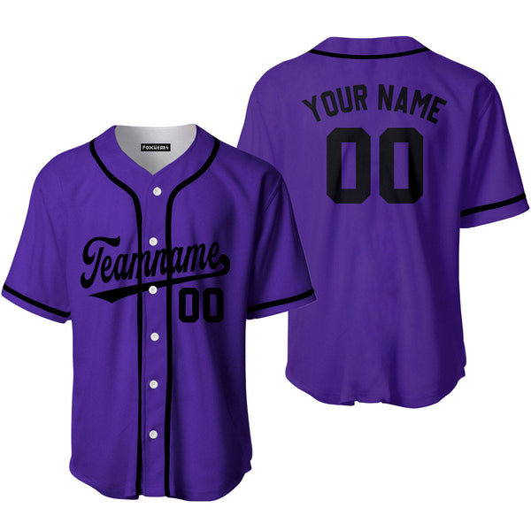 Custom Black And Purple Custom Baseball Jerseys For Men & Women