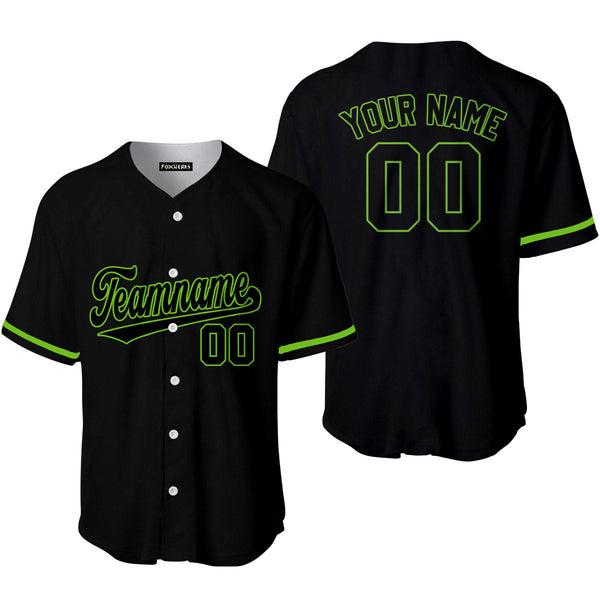 Custom Black Neon Green Custom Baseball Jerseys For Men & Women