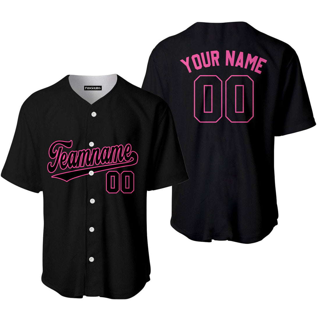 Custom Black Pink Custom Baseball Jerseys For Men & Women