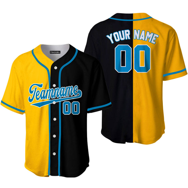 Custom Black Powder Blue Gold Baseball Jerseys For Men & Women