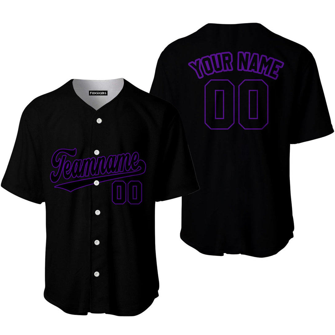 Custom Black Purple Custom Baseball Jerseys For Men & Women
