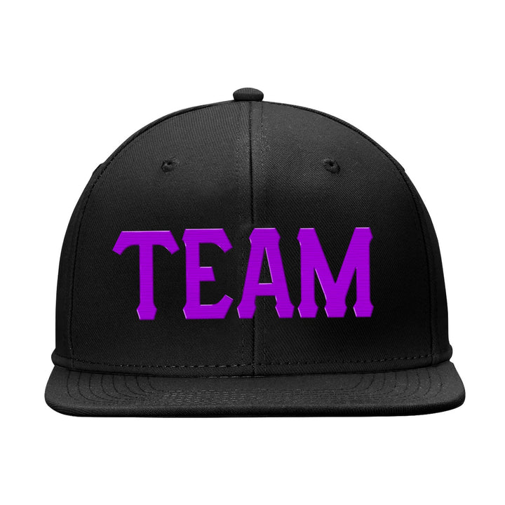 Custom Black Purple Snapback Hat