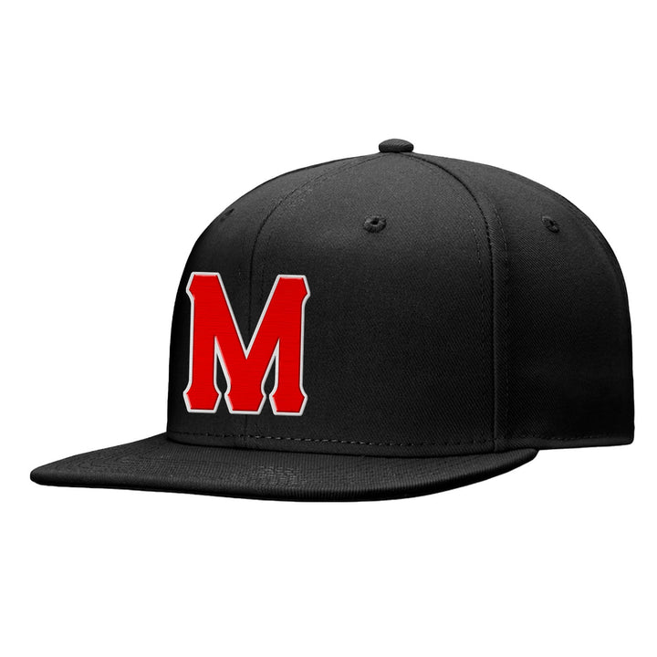 Custom Black Red And White Snapback Hat