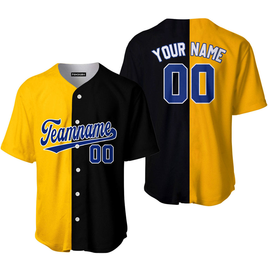 Custom Black Royal Gold Baseball Jerseys For Men & Women