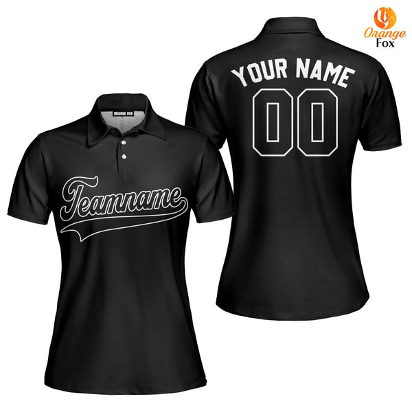 Custom Black White Custom Polo Shirt For Women