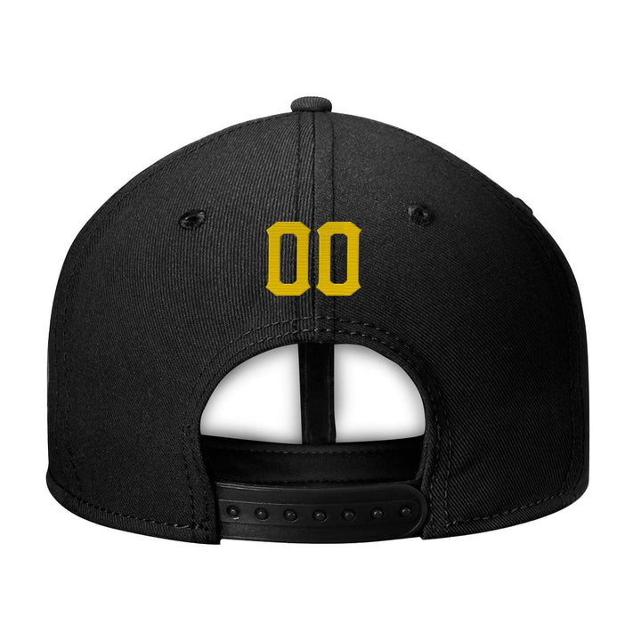 Custom Black Yellow Snapback Hat