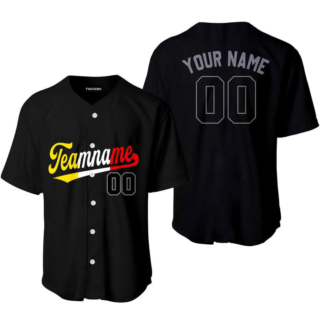 Custom Black Yellow White Red Grey Baseball Jerseys For Men & Women