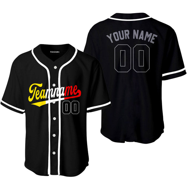 Custom Black Yellow White Red Grey Baseball Jerseys For Men & Women